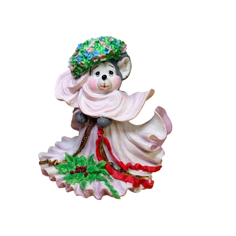 VTG 1994 Tom Rubel Li'l Velvet Mouse Figurine Studio Collection Whimsy Holiday